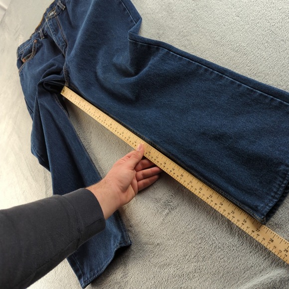 Vintage Levis Orange Tab Jeans Mens 38 (Fits 34x27) Blue Dark Wash Straight - Picture 10 of 13